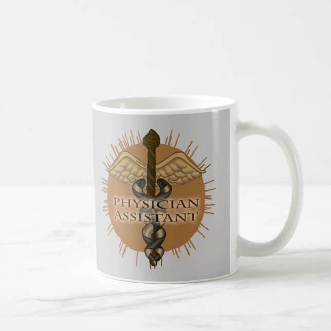 Café Caneca de Assistente Médico Caduceu (Direita)