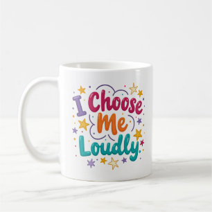 Café Caneca de Autoamor 'Eu Me Escolho em Voz Alta'