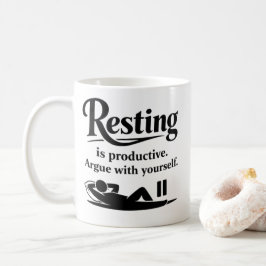 Café Caneca de Autocuidado Engraçada – Descansar é Prod