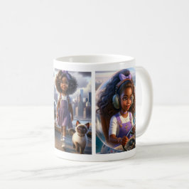 Café Caneca de Aventura Panola & Gata | Imaginação, Ami