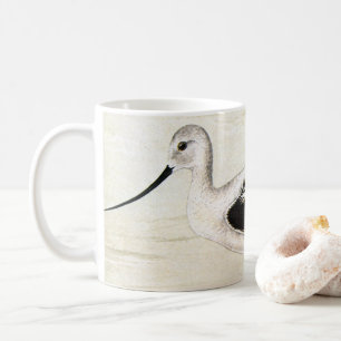 Café Caneca de aves marinhas vintage, aves avocet