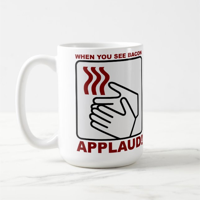 Café Caneca de Bacon Aplaudindo (Esquerda)
