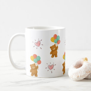 Café Caneca de Balão Urso Teddy Fofo