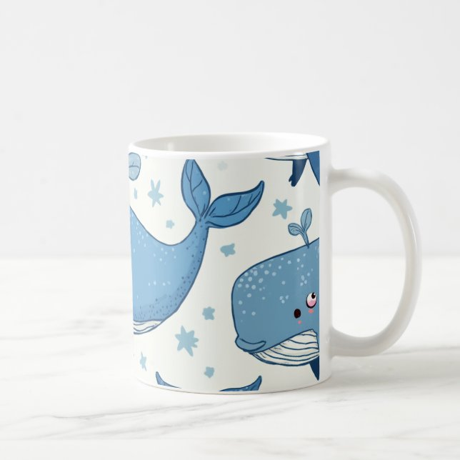 Café caneca de baleia fofa (Direita)