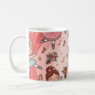 Café Caneca de Ballet Tutu – Padrão de Dança Fofo