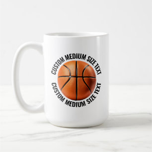 Café Caneca de Basquete Personalizada de Tamanho Médio