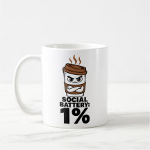 Caneca de Bateria Social 1% Presente Divertido par