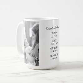 Café Caneca de Bebê com Informações Personalizadas