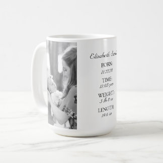 Café Caneca de Bebê com Informações Personalizadas