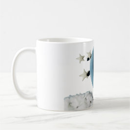 Café 🌙 Caneca de Bebê Dormindo na Lua – Estrelas & Nuv