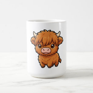 Café Caneca de Bebê Vaca das Terras Altas Fofa
