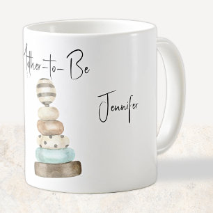 Café Caneca de Bebida Mãe em Expectativa Vintage Anéis 