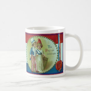 Café Caneca de Bebida Patriótica do Dia 4 de Julho