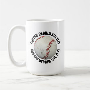 Café Caneca de Beisebol Personalizada de Tamanho Médio