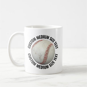 Café Caneca de Beisebol Personalizada Tamanho Médio 330