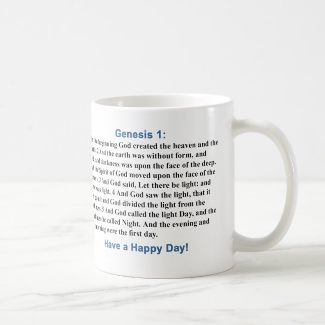 Café Caneca de Beit KJV da génese - grande (Direita)