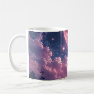 Café Caneca de bela luz da lua