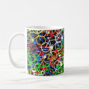Café Caneca de bicicleta multicolorida