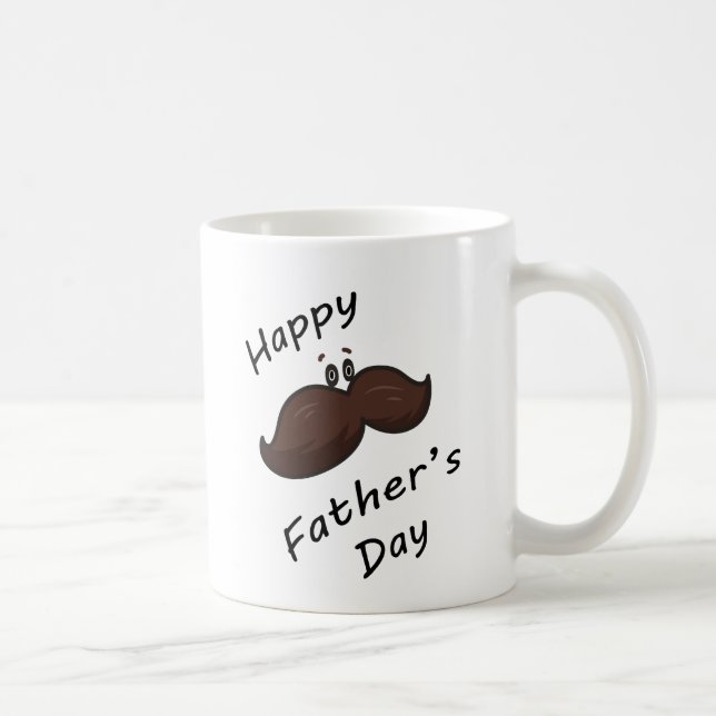 Café Caneca de Bigode de Desenho Animado Engraçado (Direita)