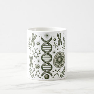 Café Caneca de Biologia Vintage   Presente de DNA e Ciê