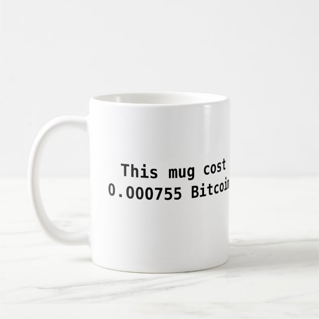 Café Caneca de Bitcoin (Esquerda)