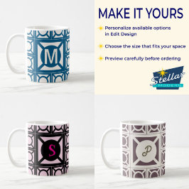Café Caneca de Bloco de Brisa com Monograma Personaliza