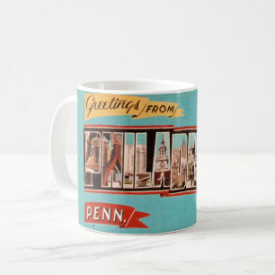 Café Caneca de Boas Vindas Retro Filadélfia