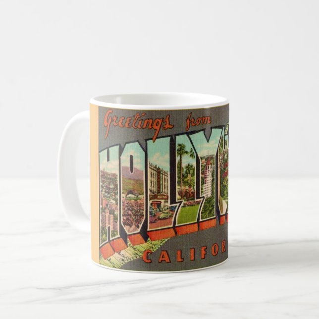 Café Caneca de Boas-Vindas Retro Hollywood CA (Frente Esquerda)