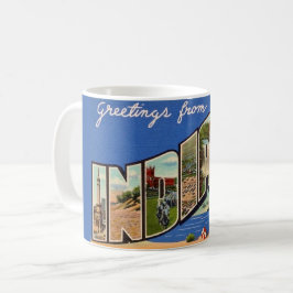 Café Caneca de Boas-Vindas Retro Indiana
