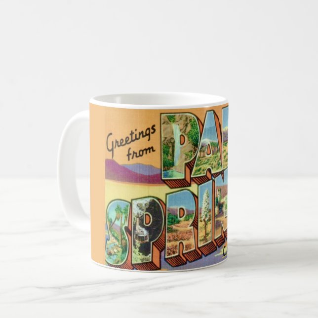 Café Caneca de Boas-Vindas Retro Palm Springs (Frente Esquerda)