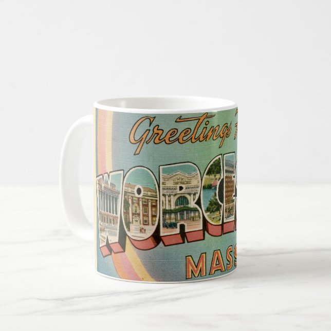 Café Caneca de Boas Vindas Retro Worcester MA (Frente Esquerda)