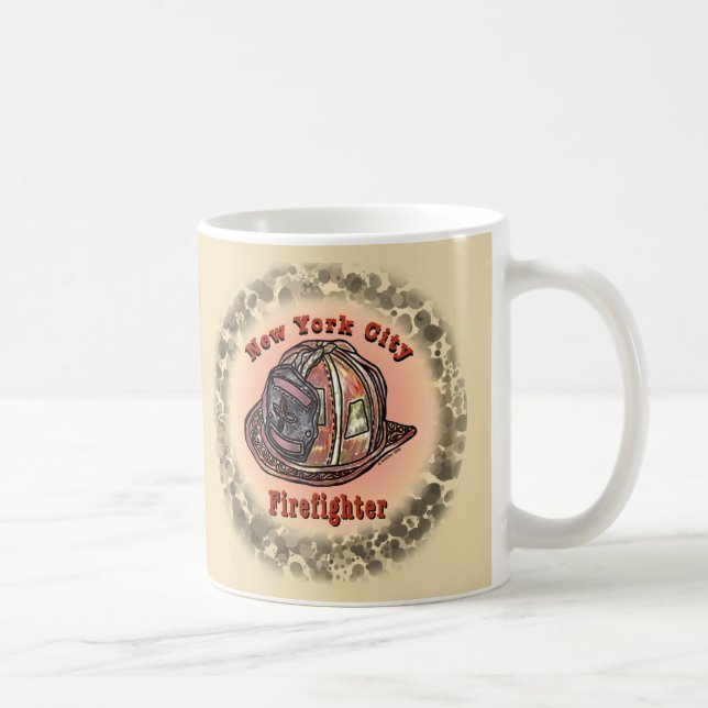 Café Caneca de bombeiro da cidade de Nova York  (Direita)