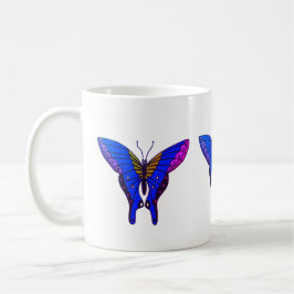 Café Caneca de Borboleta Colorida