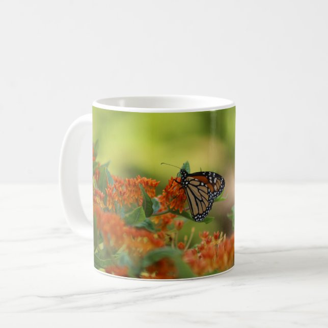 Café Caneca de borboleta monarca (Frente Esquerda)