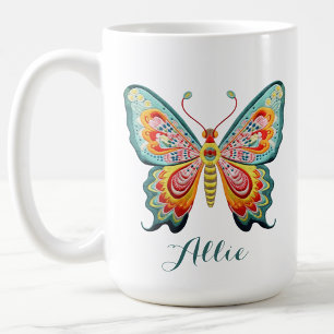 Café Caneca de Borboleta Personalizada
