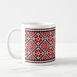 Café Caneca de bordado ucraniano (vyshyvanka)