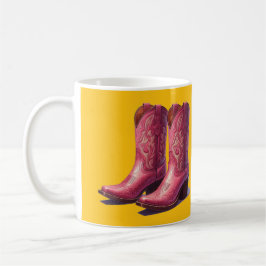 Café Caneca de botas rosa!