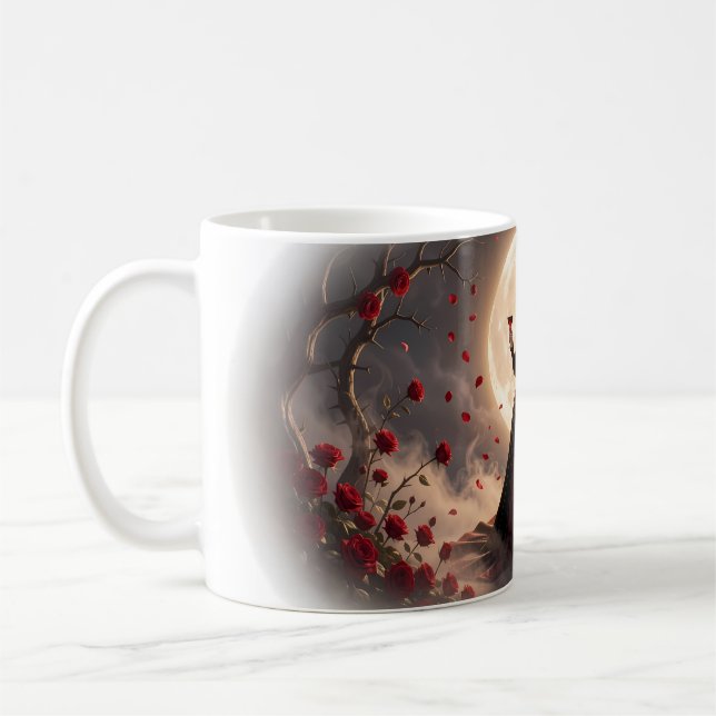 Café Caneca de Brinde com Vinho da Lua e Rosa Vermelha  (Esquerda)