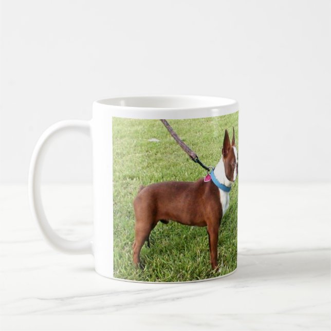 Café Caneca de Brown Boston Terrier (Esquerda)
