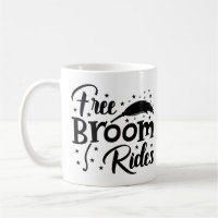 Caneca de Bruxa Engraçada Viagens de Vassoura Grát