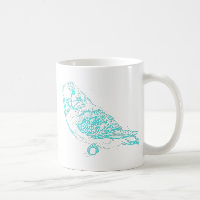 Café caneca de budgie azul (Direita)