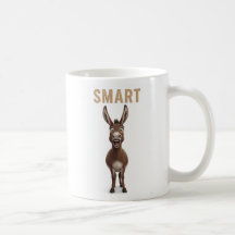Caneca de Burro Inteligente Engraçado