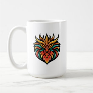 Café Caneca de Cabeça de Dragão Oriental - Design de Ar