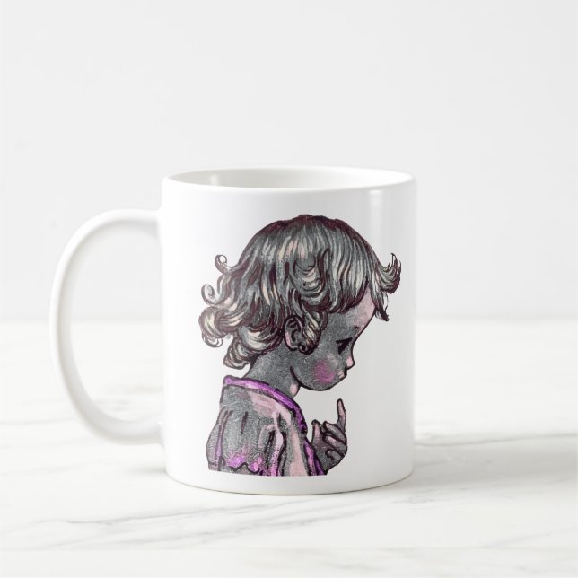Café Caneca de Cabelo Curvo (Esquerda)