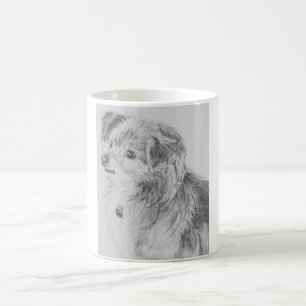 Café Caneca de cabelos compridos do cão da chihuahua