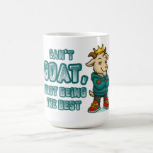 Caneca de Cabra Engraçada com Coroa e Atitude de A