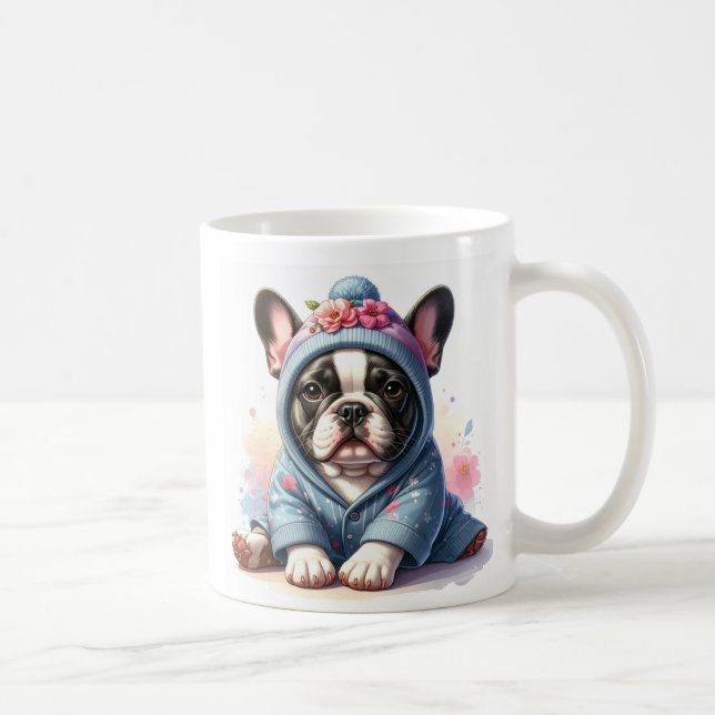 Café Caneca de cachorrinho Bulldog Francês Fofo (Direita)