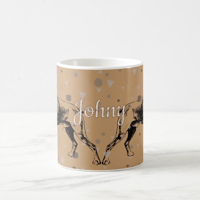 Café Caneca de Cachorro Boxer – Ilustração Geométrica d (Centro)