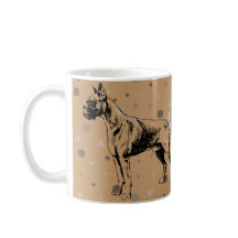 Caneca de Cachorro Boxer – Ilustração Geométrica M