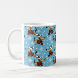 Café Caneca de Cachorro Dachshund de Inverno